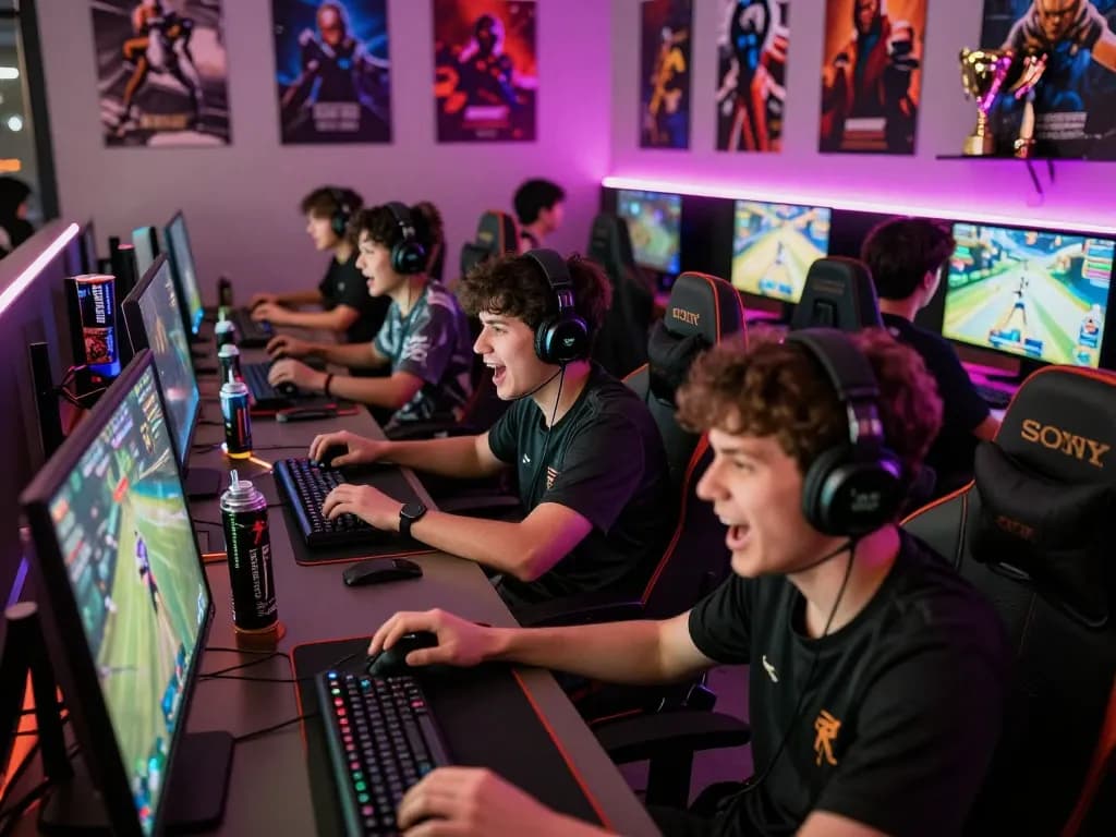 Thrilling online gaming players in a vibrant lounge environment highlighting the excitement of https://burtonsbamboogarden.com/biop/ gaming.