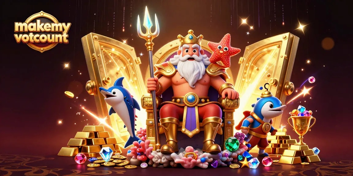 Experience the allure of makemyvotecount's virtual casino realm, where Neptune reigns over dazzling treasures.