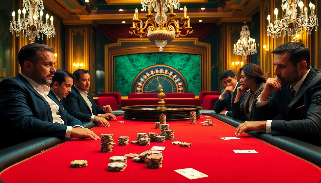 Exciting poker action at SODO66 casino table, showcasing luxury and engagement in online gambling.