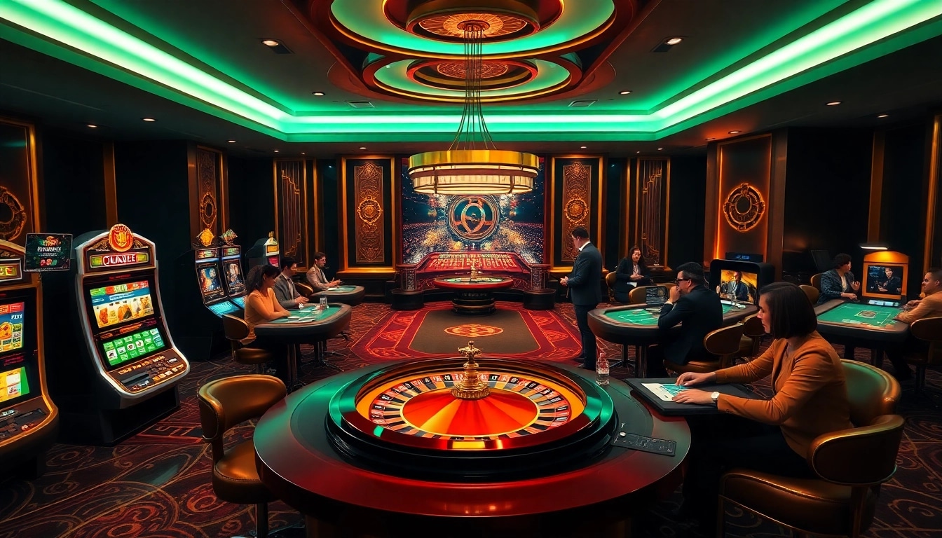 Engaging in high-stakes gaming at mk8th.net with a vibrant casino atmosphere.