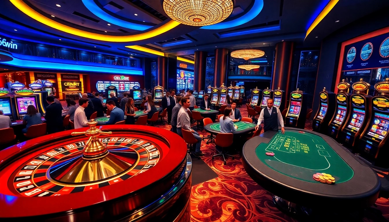 Experience the thrill at 68win with luxurious casino tables and exciting slot machines.