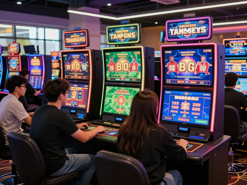 Engaging atmosphere of Nhà Cái 32win featuring players enjoying thrilling casino games and interactive betting.