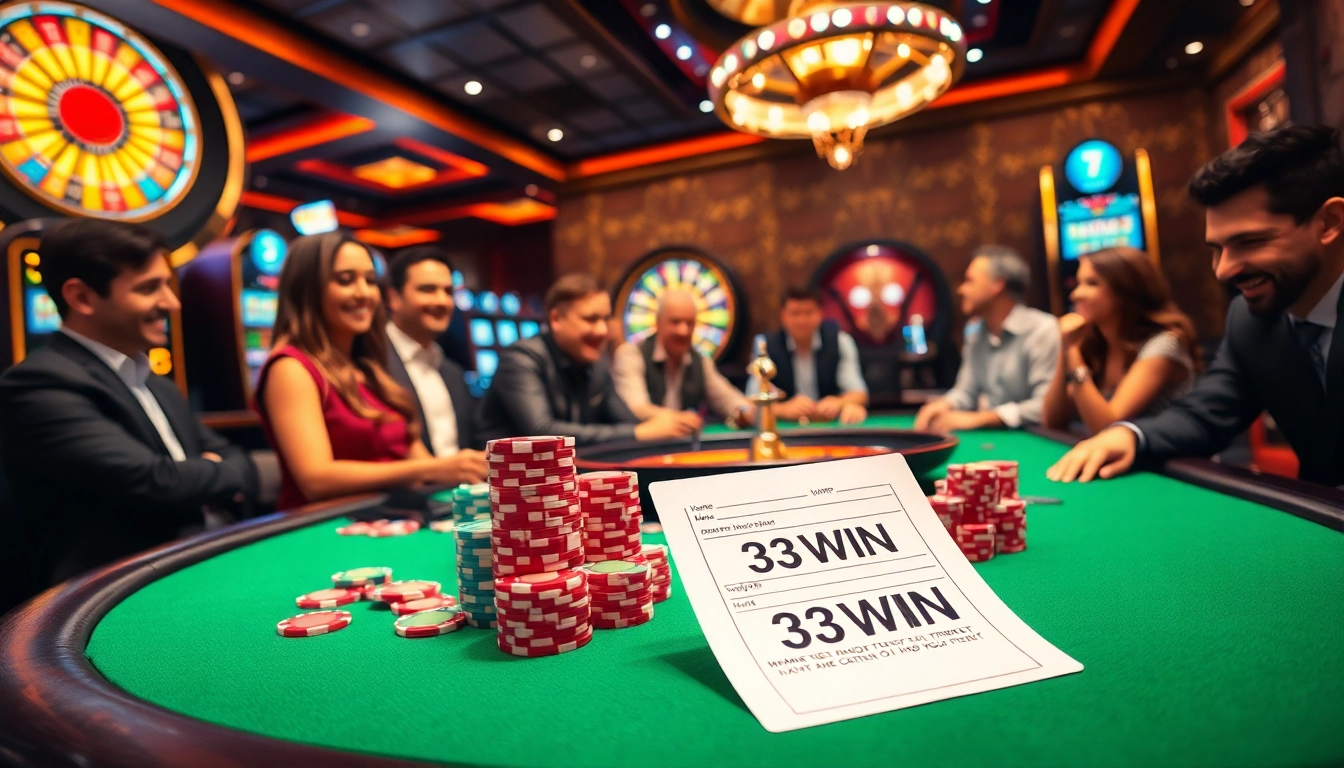 Experience high-stakes action at 33WIN with vibrant poker games and thrilling casino atmosphere.