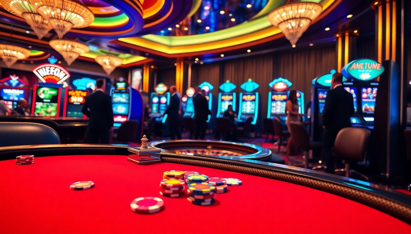 Engage with mv88 while playing poker at a luxurious casino table filled with vibrant chips and cards.