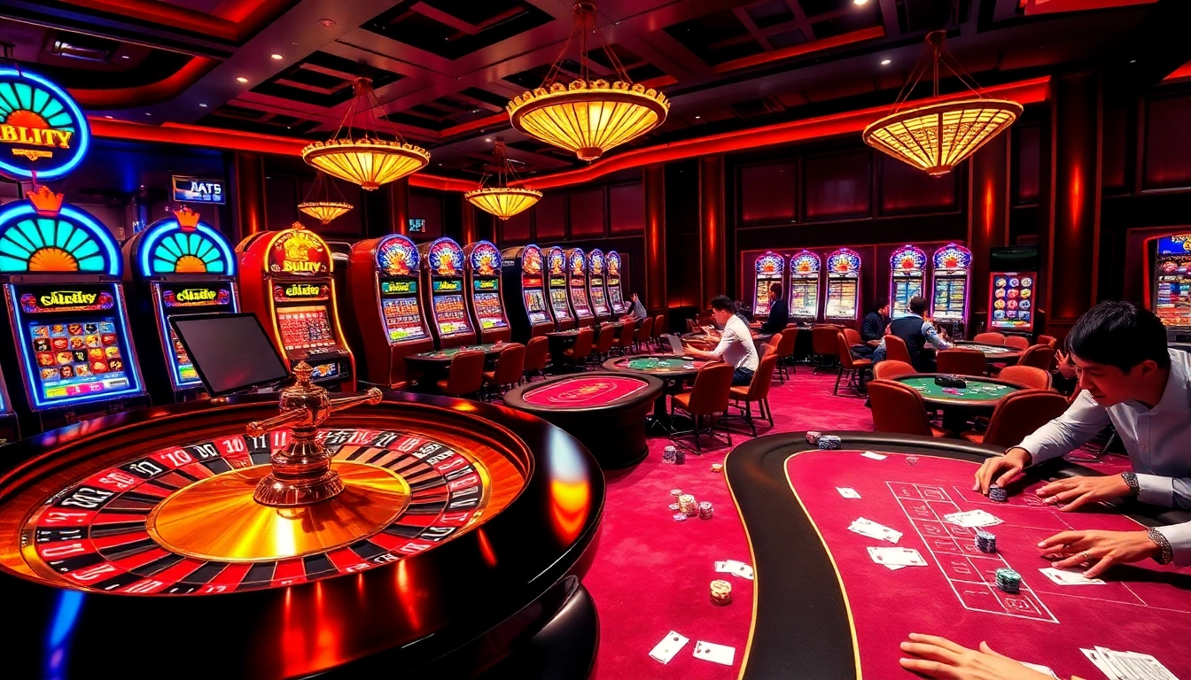 Experience thrilling Judi Piala Dunia betting at a vibrant casino, with intense poker and roulette games.