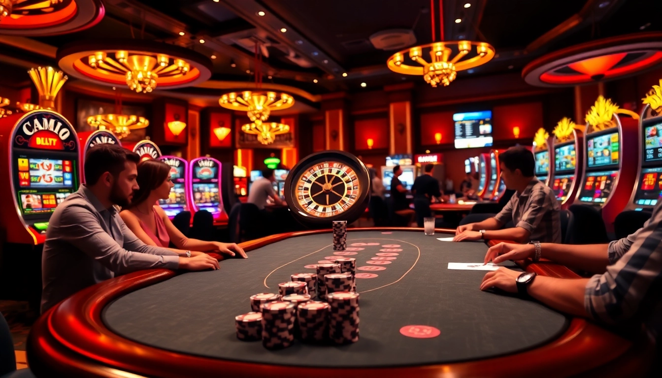 Experience thrilling gameplay at http://88xx.art/ with vibrant casino scenes filled with poker action and spinning roulette wheels.