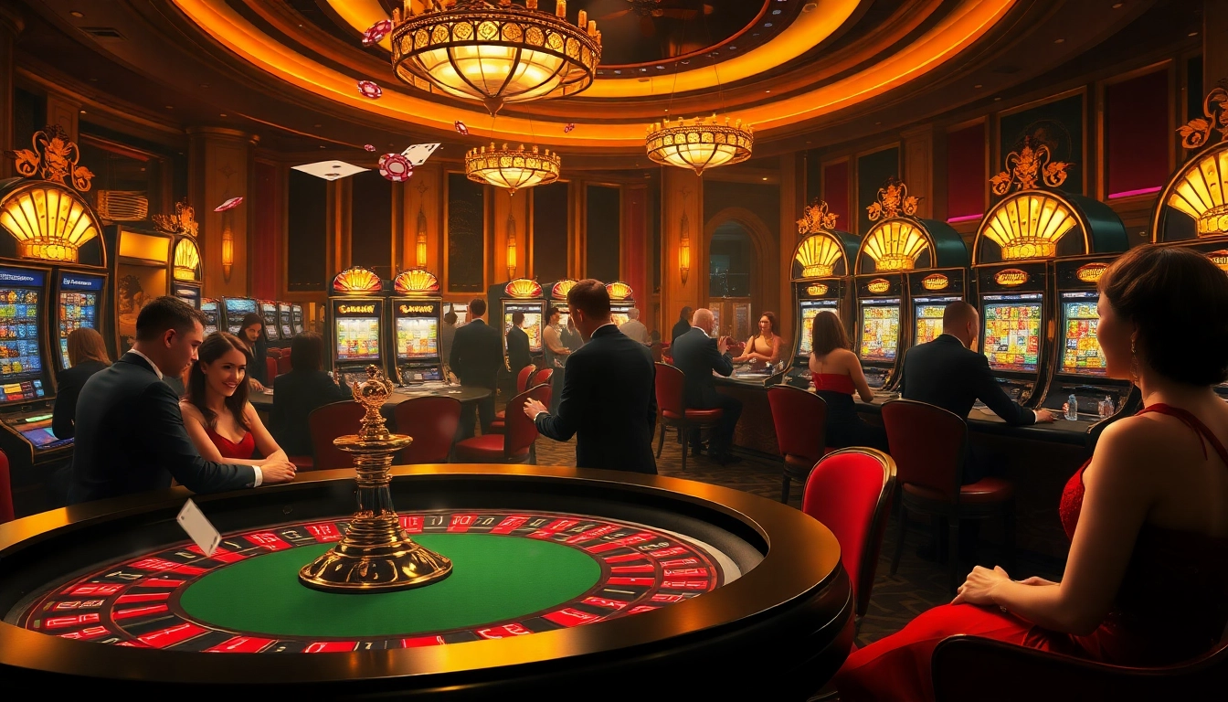 Experience the excitement at So Do Casino with vibrant slot machines and enthusiastic gamblers at a roulette table.