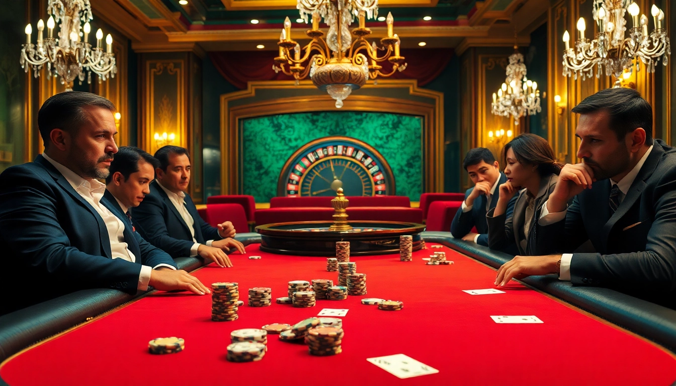 Exciting poker action at SODO66 casino table, showcasing luxury and engagement in online gambling.