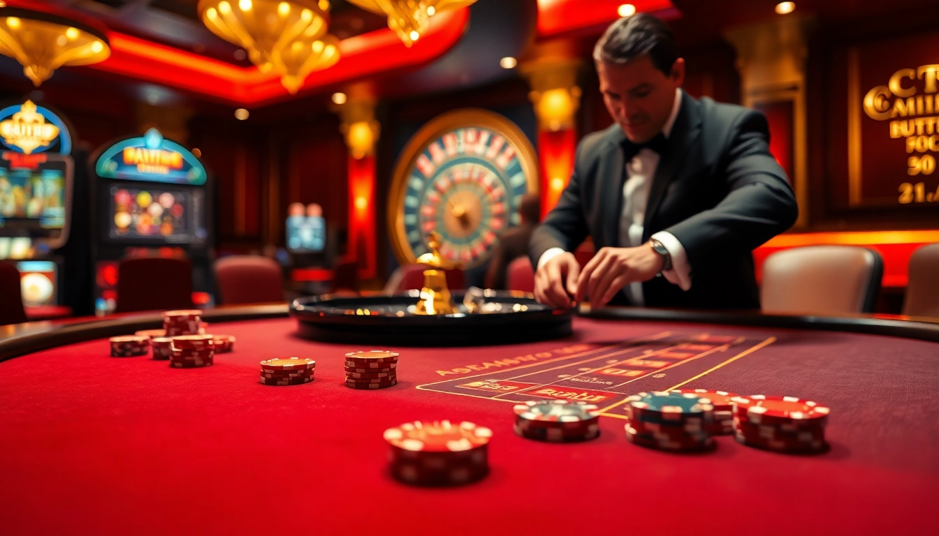 Experience the thrill of playing at 6FF Casino with luxurious tables and vibrant atmosphere.