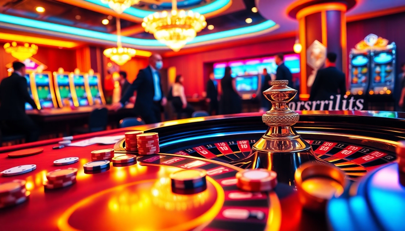 Experience the thrill of rr88 gratis as players engage in high-stakes poker at a luxurious casino table.
