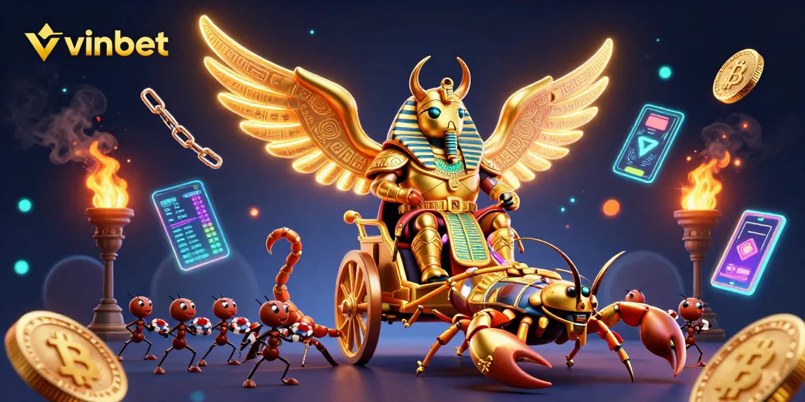 Experience the thrilling gameplay at vinbet with visuals of vibrant casino elements and rewards.