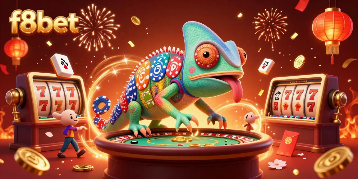 Spin and win at f8bet with a vibrant casino-themed illustration showcasing fortune and excitement.