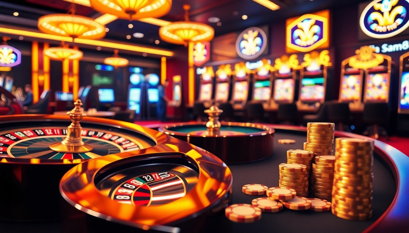 Engage with Sam86 at a vibrant online casino featuring roulette, poker, and slot machines.