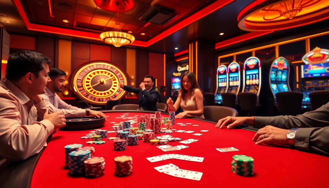 Experience thrilling gameplay at Xin88's luxurious casino tables with poker chips and cards.