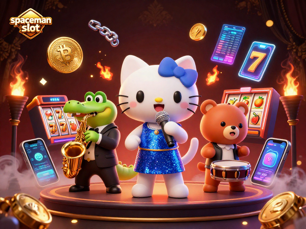 Engage with the thrilling spaceman slot game featuring vibrant casino characters and colorful game elements.
