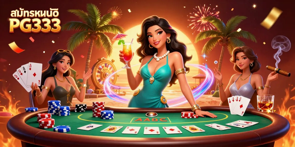 Engage with สมัครสมาชิก PG333 for exciting gaming experiences at a lively beach casino.
