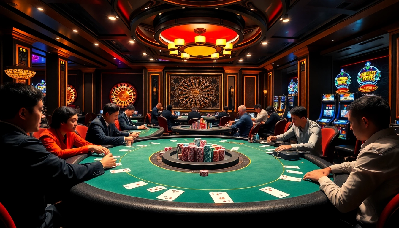 Experience thrilling poker gameplay at bet88vn's luxurious casino atmosphere.