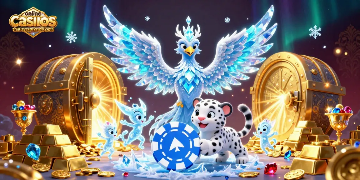Engage with dynamic online casinos that accept credit card in this energetic casino-themed illustration.