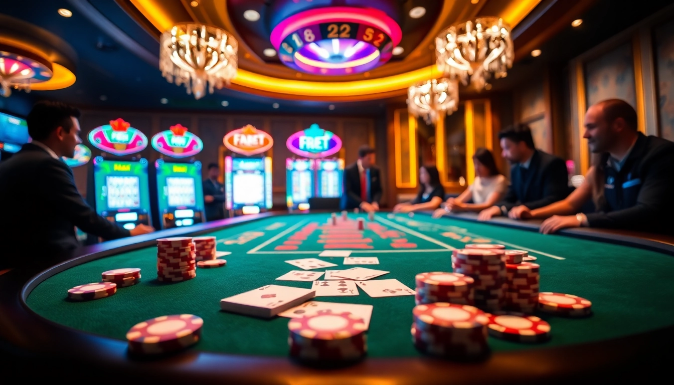 Experience the thrill of F8BET gaming with vibrant casino tables and dynamic betting action.