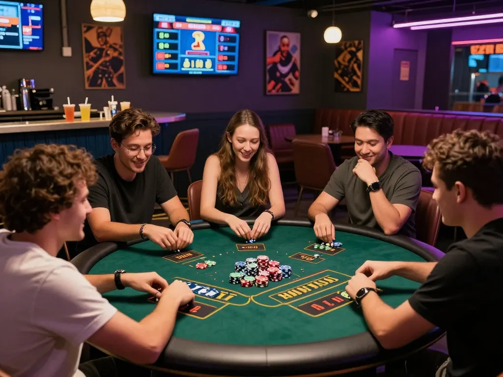Exciting gaming scene with players engaging in Tài Xỉu while exploring the link tải tài xỉu sunwin.