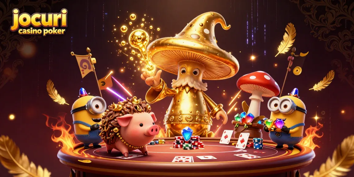 Jocuri casino poker cu un vrajitor uriaș din ciupercă și minioni aducătoare de comori