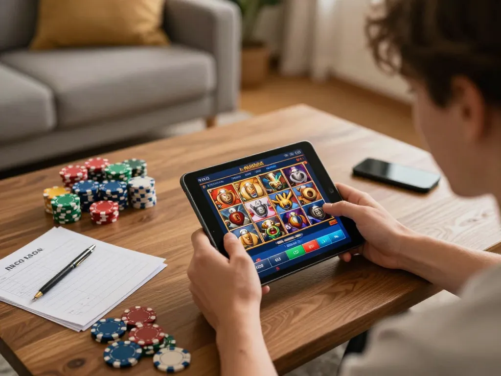 Player enjoying hit club slot games on mobile app, emphasizing engaging online gambling experience