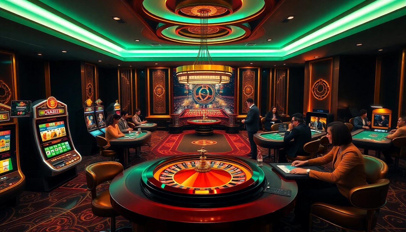 Engaging in high-stakes gaming at mk8th.net with a vibrant casino atmosphere.
