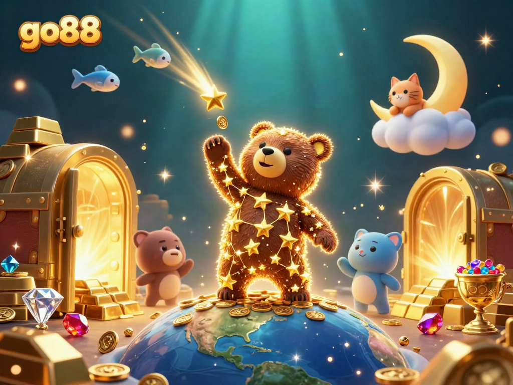 Play with go88 and join the action as treasures burst forth from a golden vault, captivating visual experience.