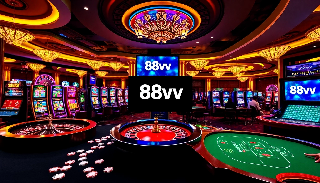 Experience the thrill of online gaming with 88vv casino's dynamic interface and vibrant games.