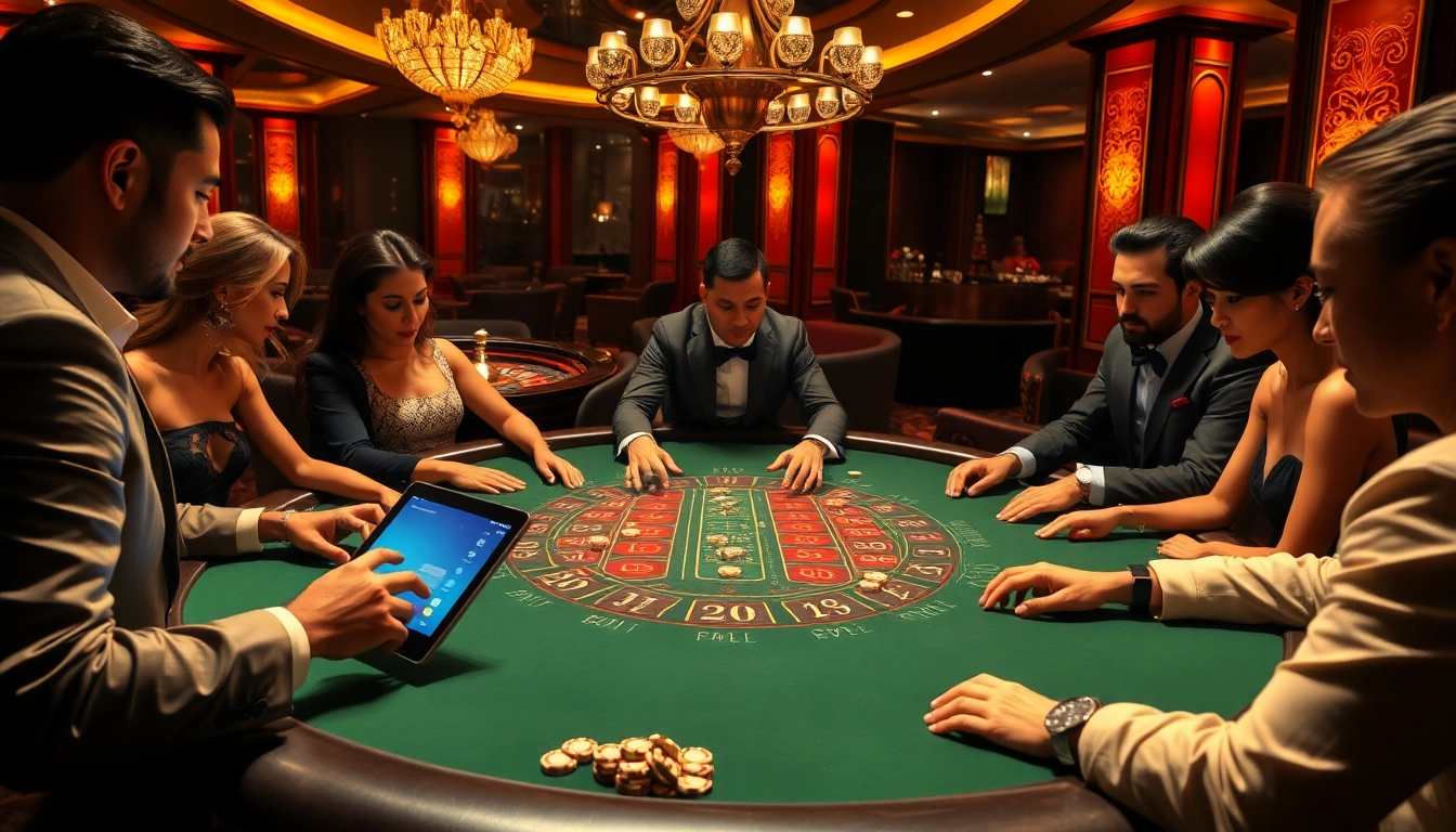 Engage in thrilling casino games at https://www.bdtk66.my/, with poker chips and a roulette wheel.