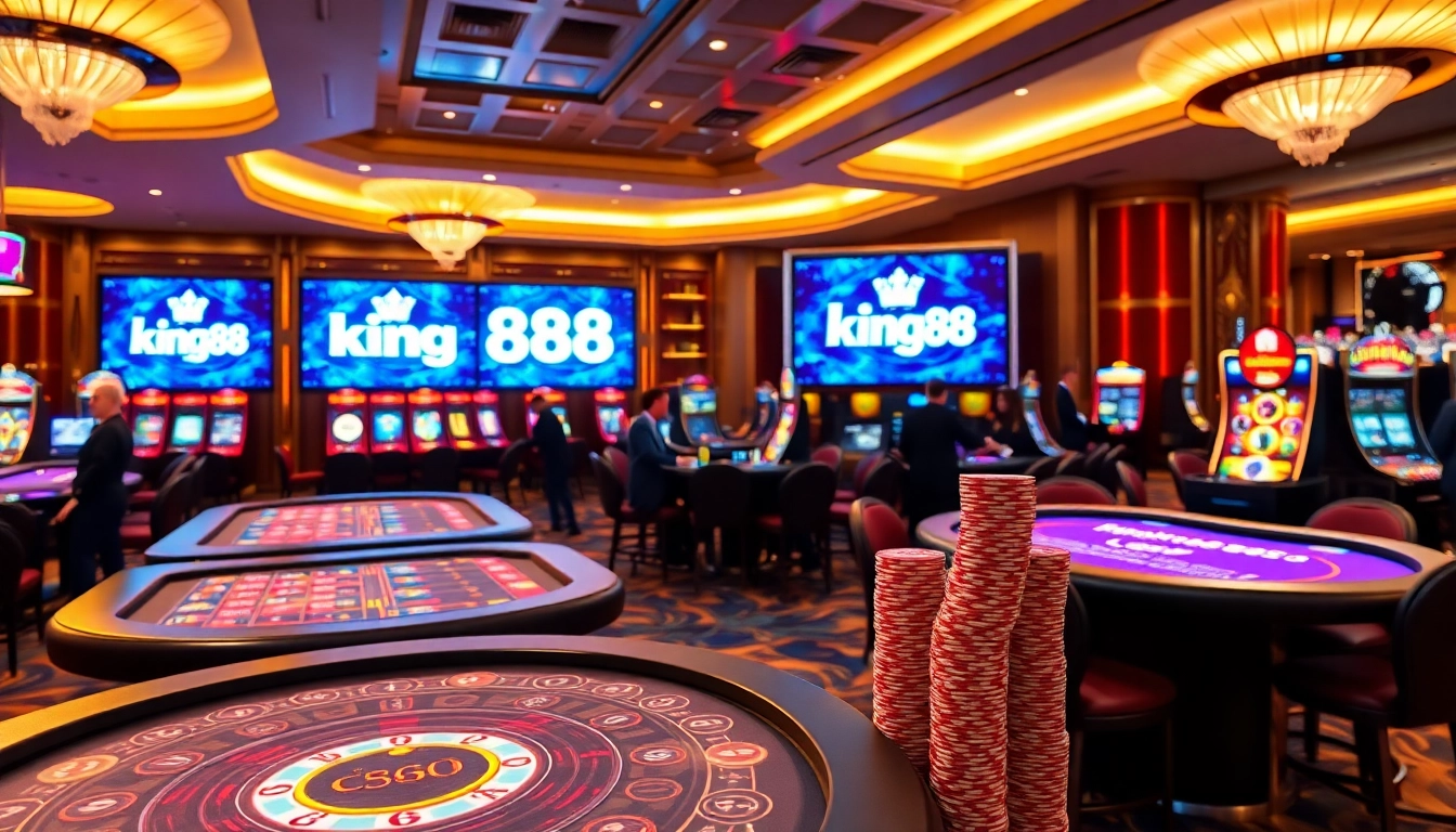 Experience thrilling gameplay at king888 with vibrant slot machines and engaging casino tables.