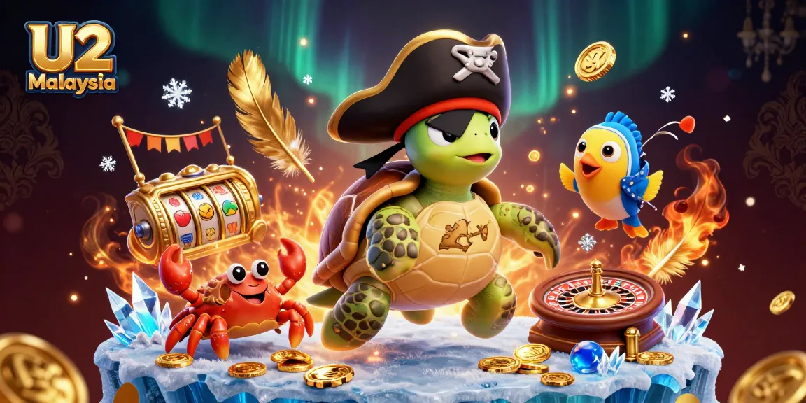 Engage with the vibrant U2 Malaysia casino experience featuring dynamic characters, slot reels, and exciting gameplay.