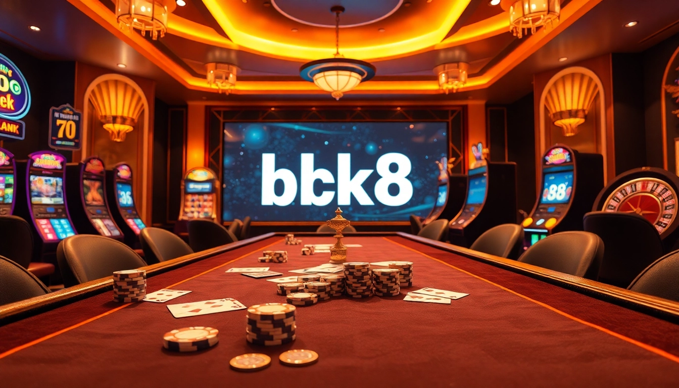 Experience the excitement of เครดิตฟรี bk8 with luxurious casino elements and vibrant gaming energy.
