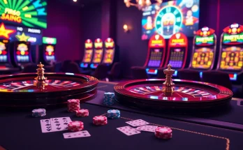 Experience the excitement of online gambling at https://rr88c.org/ with vibrant casino visuals depicting thrilling gaming action.