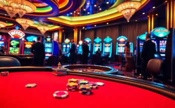 Engage with mv88 while playing poker at a luxurious casino table filled with vibrant chips and cards.