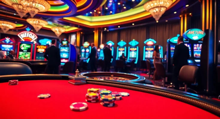 Engage with mv88 while playing poker at a luxurious casino table filled with vibrant chips and cards.