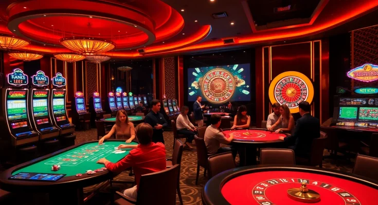 Experience the excitement of TRANG CHỦ 12BET with engaging casino action at vibrant tables and machines.