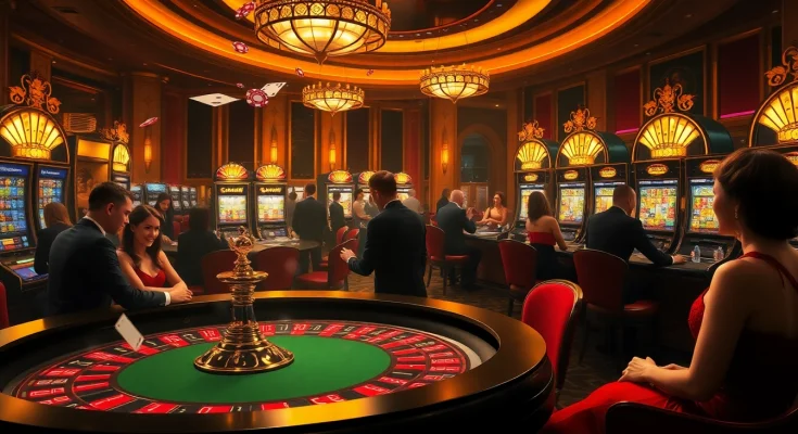 Experience the excitement at So Do Casino with vibrant slot machines and enthusiastic gamblers at a roulette table.
