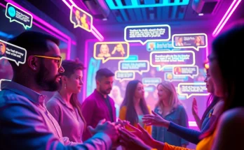 Engaging AI chat experience on spicychat featuring dynamic avatars and colorful chat bubbles.