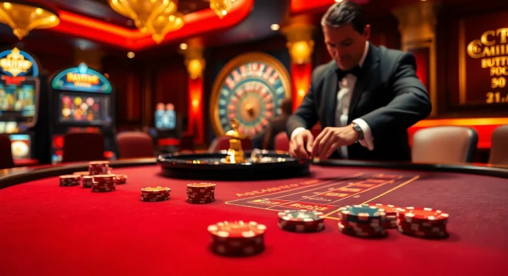 Experience the thrill of playing at 6FF Casino with luxurious tables and vibrant atmosphere.