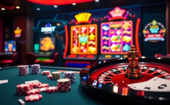 Experience thrilling gameplay at Cổng Game DEBET with vibrant casino visuals and professional atmosphere.