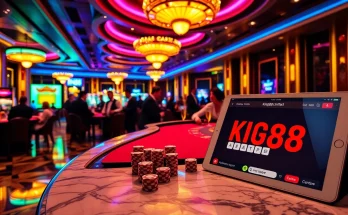Experience the thrill of winning at https://king88.limited/ with chips and dice on a stylish casino table, showcasing gaming excitement.