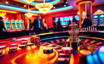 Experience the thrill of rr88 gratis as players engage in high-stakes poker at a luxurious casino table.