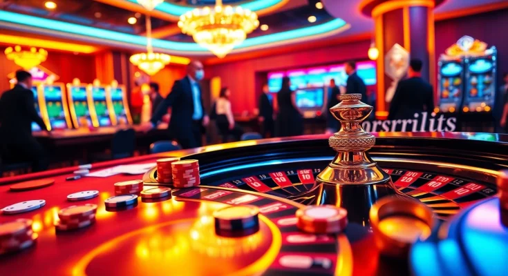 Experience the thrill of rr88 gratis as players engage in high-stakes poker at a luxurious casino table.