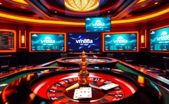 Experience the allure of online gaming with vn88a.app, showcasing luxury casino elements.