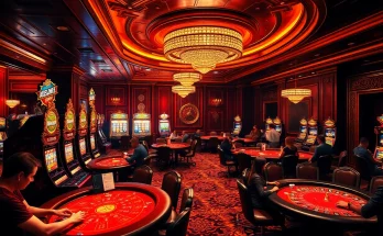 Engaging scene of players at luxurious casino tables, featuring hidden wiki tor themes.