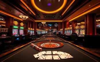 Players enjoying games at Hitclub’s vibrant casino, featuring roulette and poker tables.