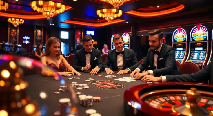 SODO CASINO players enjoying an exciting poker game with chips and cards