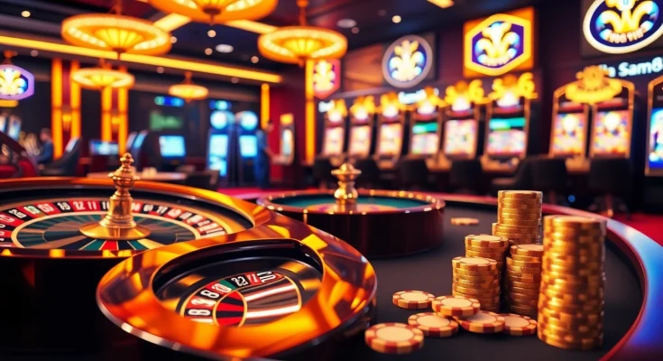 Engage with Sam86 at a vibrant online casino featuring roulette, poker, and slot machines.