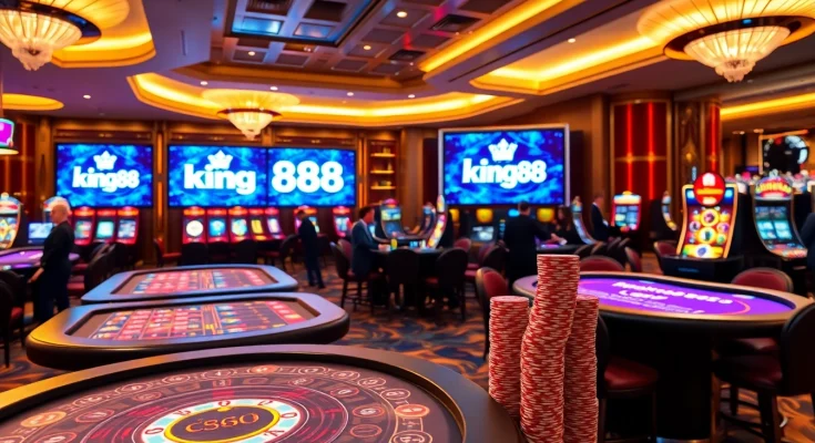 Experience thrilling gameplay at king888 with vibrant slot machines and engaging casino tables.